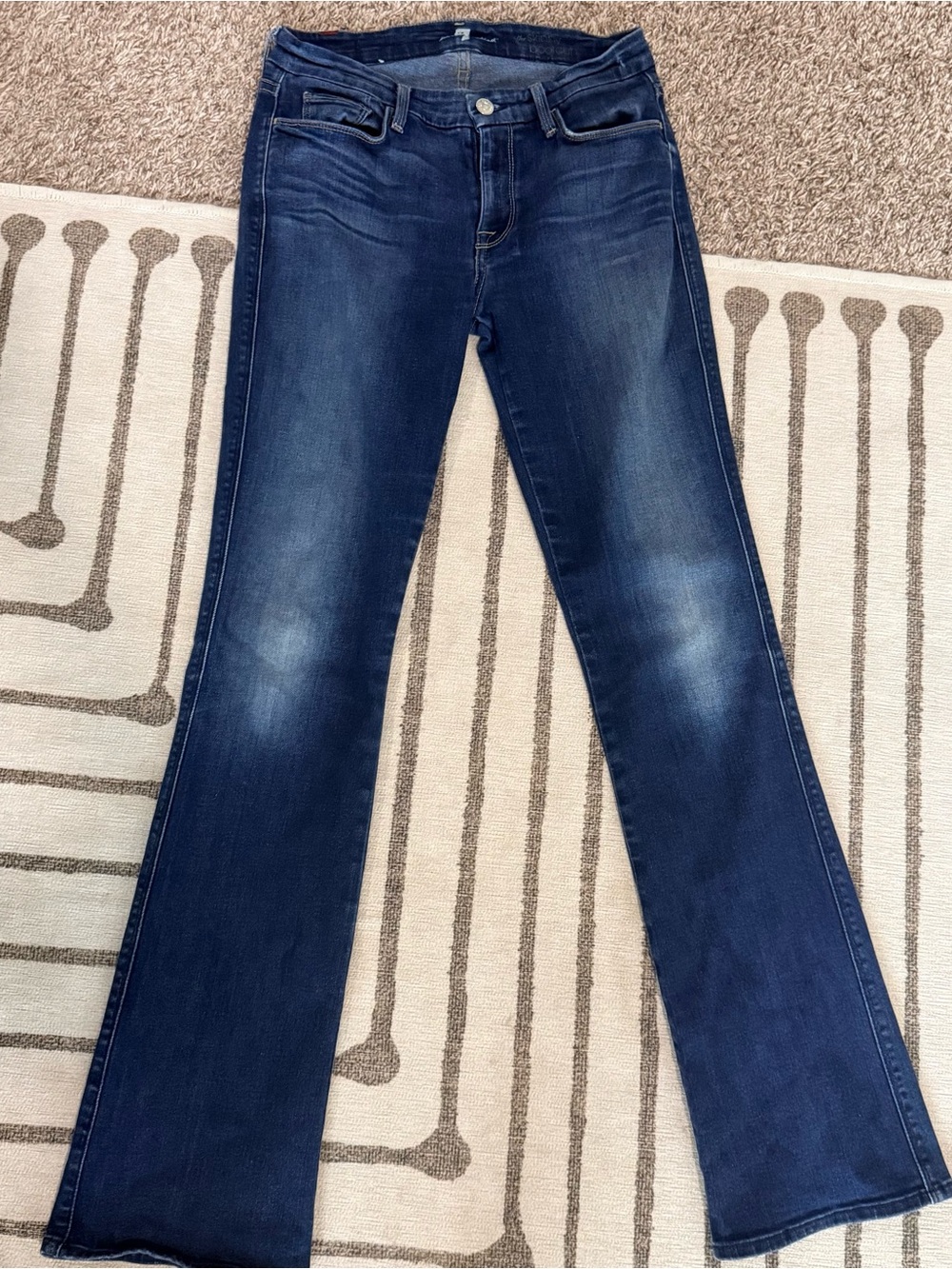 7 For All Mankind Dark Blue Bootcut Jeans
